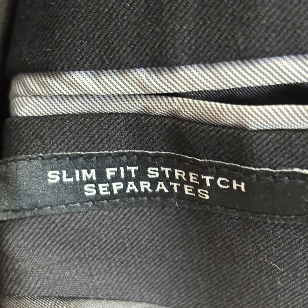 Joseph Abboud Blazer Mens 40 Regular Slim Black Wool Blend Two Button Sport Coat